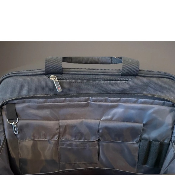 Sleek Gray Briefcase with Adjustable Strap and Durable Fabric - Picture 9 of 11